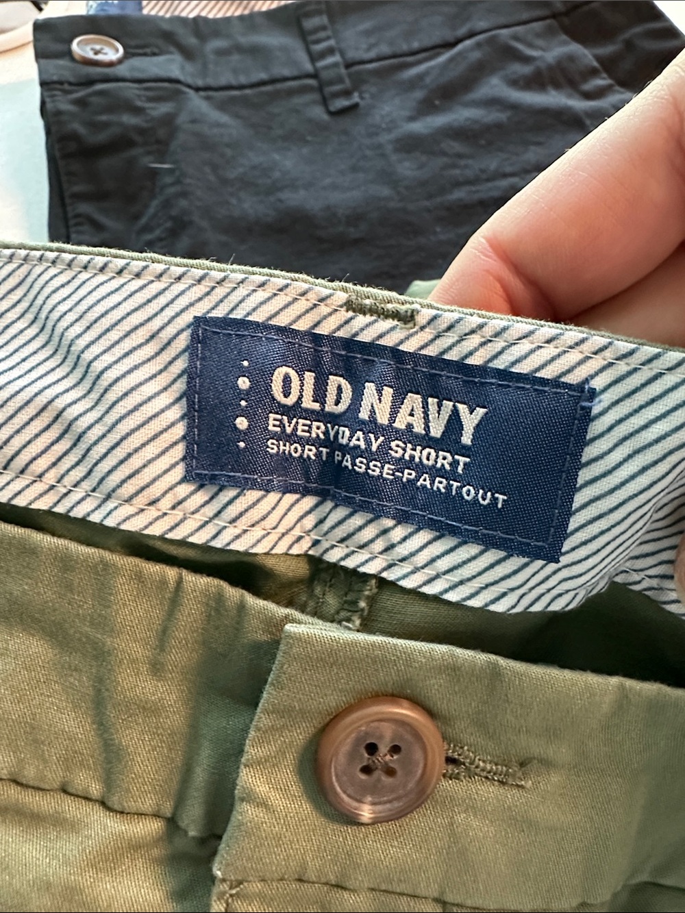 Old Navy Olive Green and Black Chino Shorts Set - Picture 2 of 3